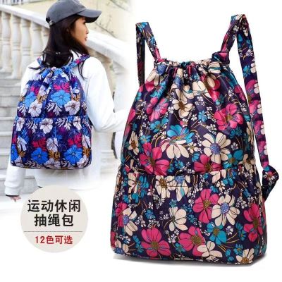 Túi Đeo Vai Thể Thao Nylon Dung Tích Lớn Có Dây Rút Túi Đựng Đồ Du Lịch Và Thể Thao Túi Đeo Vai Đôi Cho Phụ Nữ Trẻ