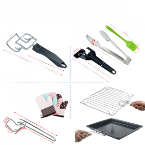 Universal Electric Steamer Oven Heat-Resistant Tray Handle Baking Tray Grid Clamp Oven Accessories Kitchen Cooking Tools