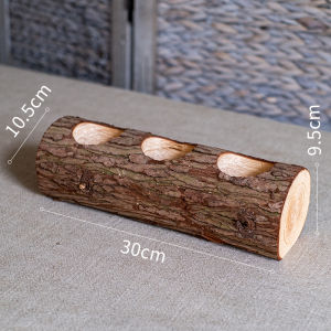 Wooden Creative Succulent Plant Pots Garden Decorative Mini Flower Pots Breathable Original Wood Small Flower Bed