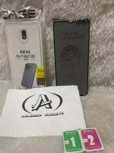 Paket 2 IN 1 SoftCase XIAOMI REDMI 8A Real Slicon HP Case + Antigores Spay