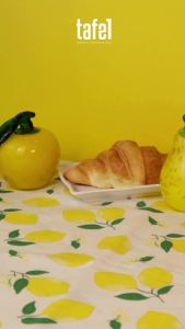 Cangkir Set Espresso Lemon 90 ml - 6 Pasang | Bahan Porcelain | Diameter 5 cm | Tinggi 5,5 cm | Dengan Tatak dan Gift Box