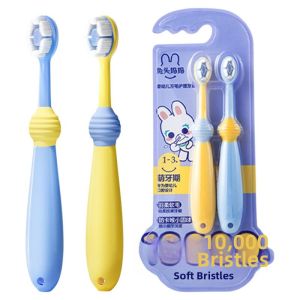Tutoumama l Soft Bristle Toothbrush For Children Teeth Cleaning Baby Tooth Protection Training Toothbrush For All Ages 1-3-12 Years Old TUTOUMAMA