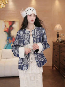 French Design Heavily Embroidered Vintage New Chinese Style Spring Women Short Coat