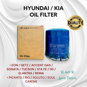 OIL FILTER FOR HYUNDAI EON / ACCENT GAS / i10 / GETZ / SONATA / ELANTRA / TUCSON STA. FE / REINA