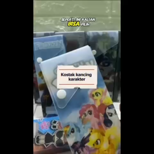 Kostak Pensil Karakter Murah / Kostak Kancing Karakter Lucu / Tempat Pensil Kancing Jenia