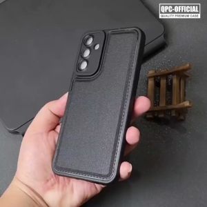 Case Oppo A3X Soft Case Leather Pro Casing TPU Lembut Tekstur Kulit Anti Benturan Fids Store