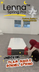 TILAM BONNEL SPRING 10" LENNA SPRING PRO (SINGLE/SUPER SINGLE/QUEEN/KING) FOAM+POSTURE SPRING MATTRESS 10"