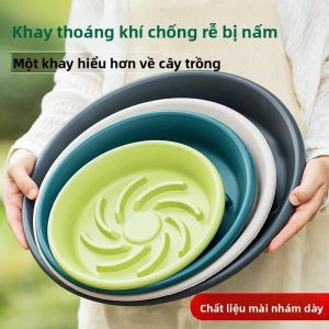 MONLEYTA | Thùng đựng cây bằng nhựa dày thoáng khí chống ô-xi hóa hình tròn chống thối rễ Thùng đựng đáy chậu cây