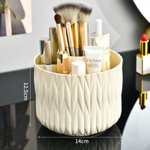 AMU·PIGGY | Rotating Makeup Brush Storage Container Ins Style