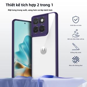 Ốp Lưng Trong Suốt Chống Sốc EUCAGR Cho Motorola Moto Edge 70 X70 Air - Vỏ Lưng Cứng PC Mờ Chống Rơi Tương Thích Với Moto G06 G56 G86