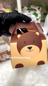 30PCS Teddy Bear Theme Candy bag Gift for Kid Teddy Bear Loot Box for Wedding