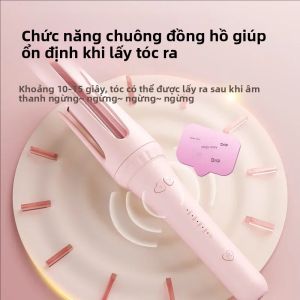 Máy Uốn Tóc Tự Động 32mm Bằng Gốm Sứ Xoay Chuyên Nghiệp Tạo Sóng Cho Tóc Dài Điều Khiển Nhiệt Độ Kỹ Thuật Số Điện Áp Kép