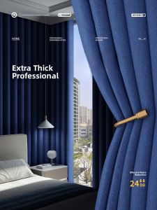 Super Thick Road Noise Reduction Curtains Professional Sound Absorption And Noise Reduction for Street Windows Hanging Hooks