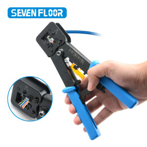 pressing clamp tongs clip multi function pass through RJ45 crimper tool RJ12 cat5 cat6 8p8c Cable Stripper