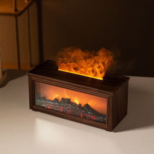 Flame Fireplace Aroma Diffuser Color Variable Night Light is suitable for bedroom office holiday gifts home decoration