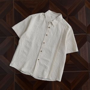 WUKONGYOUHUO | Áo Sơ Mi Dạ Hội Mỹ Kiểu Retro Tay Ngắn