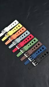 Premium Grade Soft FKM Strap 20mm 22mm Universal Quick Release Fluoro Rubber Watch Band for MooSwatch for Omega Rolex Bracelet