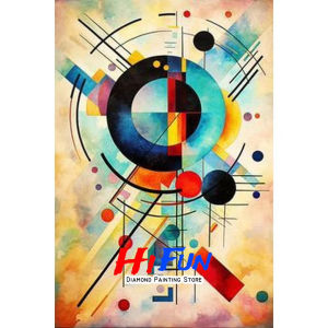 Diamond Painting Full Drill Western Abstraction Art Wassily Kandinsky Poster Rhinestones Mosaic Embroidery Living Room Decor
