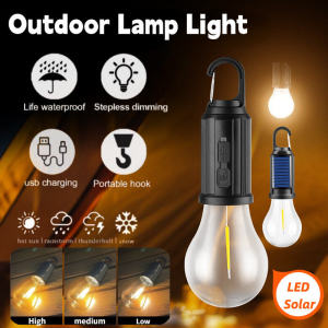 Outside Rainproof Bulb Solar Camping Light Outdoor Waterproof Light Bulb Portable LED Tungsten Emergency Light Bulb
