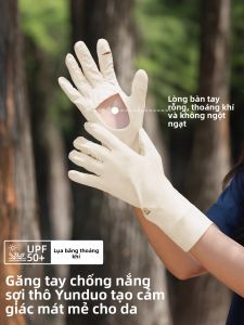 BILLI ZILLY | Găng tay chống nắng bằng lụa băng rỗng cho nữ mùa hè mỏng thoáng khí ngoài trời chống tia UV chống trượt khi lái xe và đi xe đạp