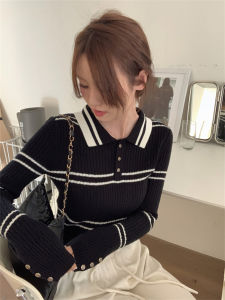 HUOLISI | Polo Collar New Autumn Winter Knitted Top for Women