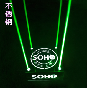 LED Bar Luminous Wine Base Laser Foreign Wine Base Nightclub KTV Champagne Wine Base XO Wine Holder Stainless Steel