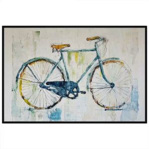 Tranh sơn dầu xe đạp. Tranh treo tường dán tường sơn dầu canvas trang trí. CGI-1960