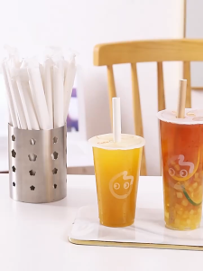 100pcs 6x190mm Drinks Straw Individually Wrap Sugarcane Biodegradable Sodas