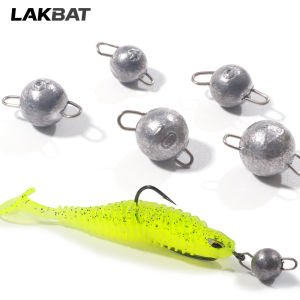 LAKBAT Fishing Weight Sinker Jig Head 2g 4g 6g 8g 10g 14g 16g 18g Round Ball Swivel Hook Deep Water Rock Fishing Lure Tackle