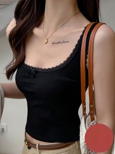 Miiow | Lace Trim Camisole Tank Top Womens Summer New Style Sleeveless Square Collar Inner Wear Outer Wear Cat Woman Strap Vest