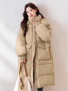 Áo Khoác Cotton Dày Ấm Mùa Đông Cho Nữ Cỡ Lớn Dài Vừa Phải Kiểu Dáng Bánh Mì Áo Khoác Ngoài Thời Trang Thường Ngày