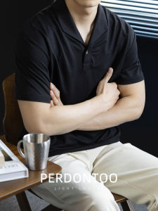 PERDONTOO | Cuban Collar Breathable Comfort Polo Shirt for Men