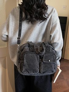 MIRUIDUO | Vintage Large Capacity Tote Bag Canvas Denim
