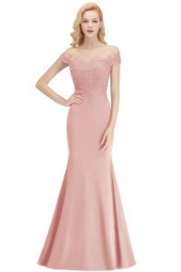 Babyonlinedress | BABYONLINE Nữ Nàng Tiên Cá Dạ Hội Đầm Maxi Ren Thanh Lịch Lệch Vai Chính Thức Tiệc Dạ Hội Áo Choàng Dài Tới Sàn Phong Cách Cổ Điển