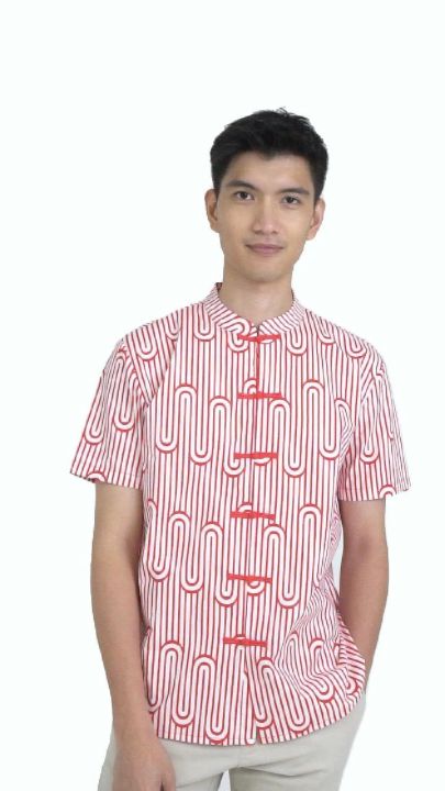 Christmas Men's Mandarin Collar Cheongsam Jacket - Quick-Dry & Stylish main image 1