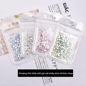 Đá Pha Lê Opal Nhiều Kích Cỡ Mặt Phẳng Chất Liệu Thủy Tinh & Zircon Trang Trí Móng Tay Lấp Lánh Dùng Cho Làm Móng