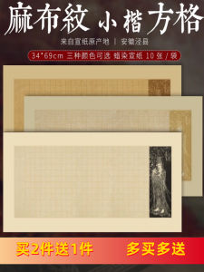 Professional Calligraphy Paper Xuan Paper 288 Grids Vintage Dyed Small Regular Script Works Paper Mindfulness Copying Sutra