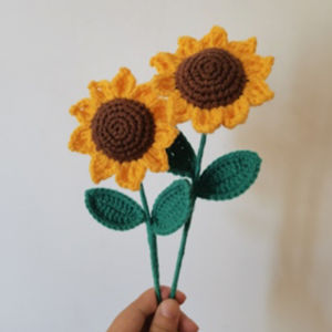 Sunflower and Daisy Handmade Weaving Yarn DIY Crochet Kit