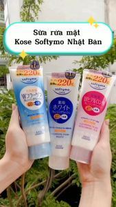 Sữa Rửa Mặt 2in1 Kose Softymo Dưỡng Trắng Mềm Mịn Da Nhật Bản
