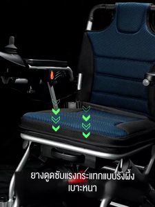 รถเข็นไฟฟ้าแบบพับได้น้ำหนักเบาพิเศษ 1 คัน ยางรังผึ้ง 10AH ระยะ 18 กิโลเมตร ระบบเบรกอัจฉริยะ รับน้ำหนักได้ 100 กก