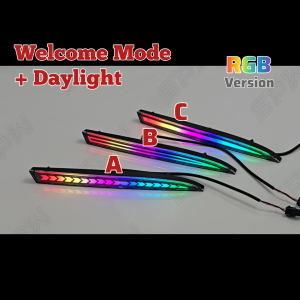 Perodua Myvi Lagi Best (2011-2014) Alza (2009-2013) RGB Rainbow Rear Bumper LED Reflector Daylight DRL Running Signal Brake Light Lamp 2009 2010 2011 2012 2013 2014