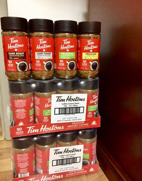 Tim Hortons Premium Decaffeinated Instant Coffee From Canada [ 2 X 100g