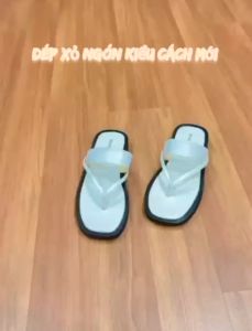 Dép xỏ ngón kiểu cách mới đế bằng 3cm quai ngang chân - Dép đi chơi đi biển