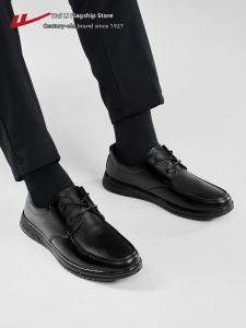 Warrior | Summer Dress Business Casual Leather Shoes Soft Bottom Black