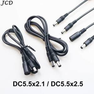 JCD DC 5.5x2.1mm to 5.5x2.1mm Male to Male Plug Power Supply Adapter Wire DC Plug Connector Cable 5521 5525 Extension Cable