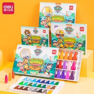 Deli Childrens Waterdrop Crayons Non-toxic Washable Drawing Tools for Kindergarten Safe No Mess Special Crayons