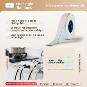 Niimbot | Colorful Water Oil Resistant Heat Transfer Name Label Sticker