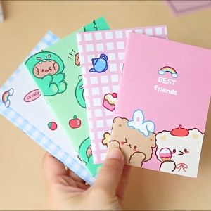 VK 32 Pages Mini Cartoon Notepad Portable Small Book Japanese Style Notebook Planner School Supplies