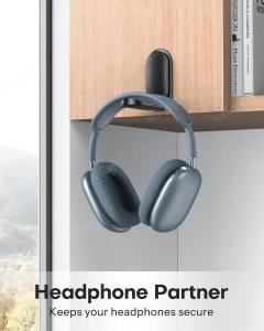 Multifunctional Folding Magnetic Headset Stand Gaming Headphone Stand Strong Adhesive Wall Under Desk Hanger Hook Display Rack