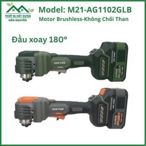 Máy mài pin Dekton M21- AG1102GLB không bánh răng đầu xoay 180° máy cắt pin màu xám olive